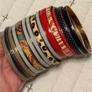 14 J. Crew Enamel Bangle Bracelets